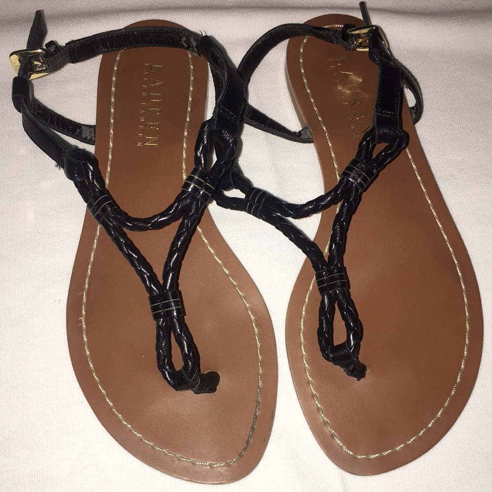 Lauren Ralph Lauren Women’s Alexa Leather Sandals Size 5